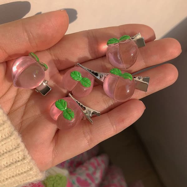 1Pc e Butterfly Rose Peach Hårnåle Hårklemme til piger Kvinder Gif E