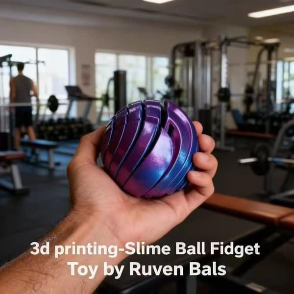 1 st Slime Ball Leksak 3D-printad Twistsphere Gear Liquid Flow Ba A3