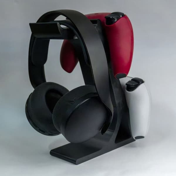 3-i-1 PS5 Controller Stand til skrivebord med headsetholder Gaming A2