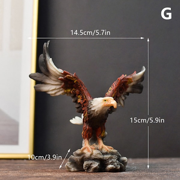 Harpiks Golden Eagle Statue Art Animal Model Collection Ornament G