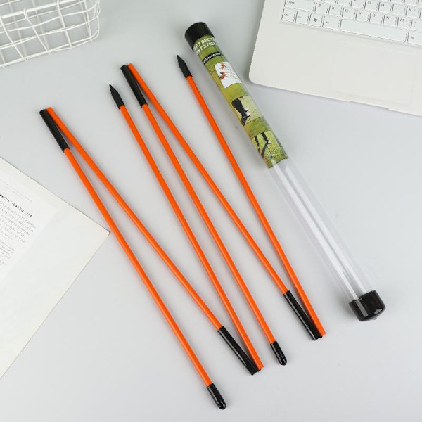 Golf Alignment Sticks Alignment Practice Rods Collapsible Golf Orange