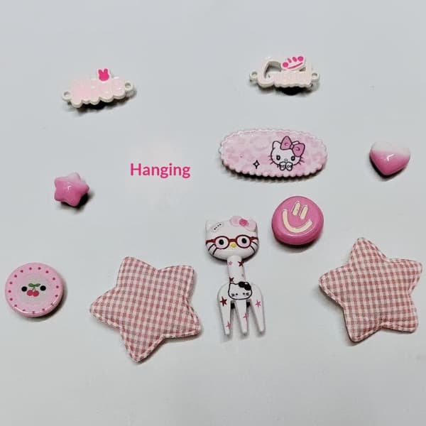 11 st e Smiling Star Fork Hello Kitty skor dekor för sandaler &