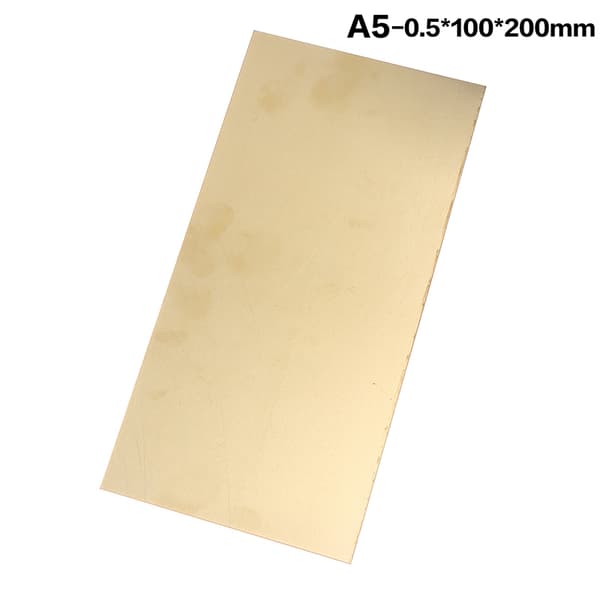 1 stk messingplade tykkelse 0,5 mm messingplade til CNC-ramme A5