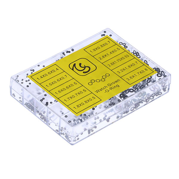 500 stk/æske Vandtæt gummi O-ringur Crown O-Ring Watch He 1box