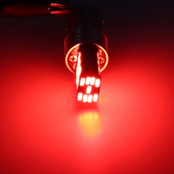 2 stk 1157 LED Canbus P21W/5W Bay15d 45 LED lyspære Red
