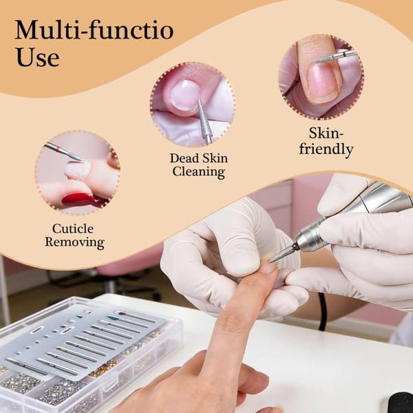 10 stk. elektriske neglebor til manicure, pedicure, wolfram D 2