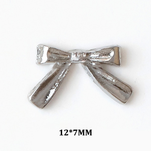 10 kpl Nail Art Decoration 3D Ribbon Bow Nail Art Charm Metal Ma A4 10Pcs