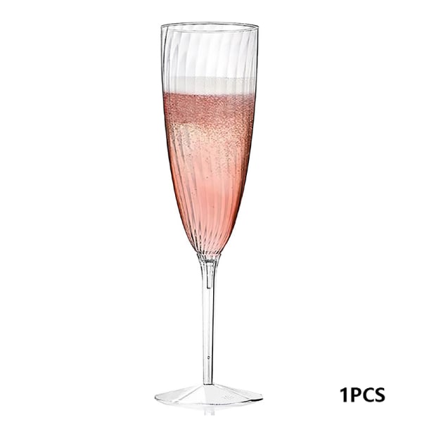 1/8 STK Plast Champagne Glas Flutes Engangs bryllupsfest 1PCS