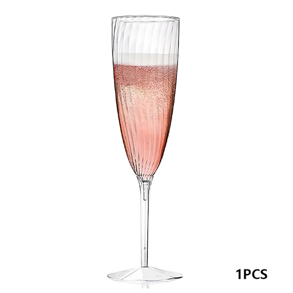1/8PCS Plast Champagne Glas Flutes Disponibel Bröllopsfest 1PCS