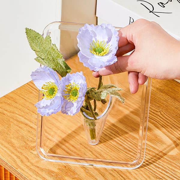 Ramme Blomstervase Klar Akryl Vase Til Blomster 2pcs