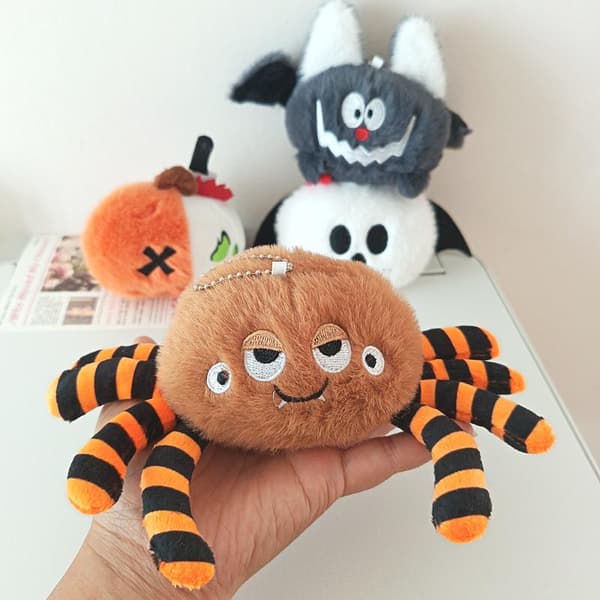 Halloween Tecknad Plysch Nyckelringar Fladdermus Spöke Pumpa Väskberlock B A1