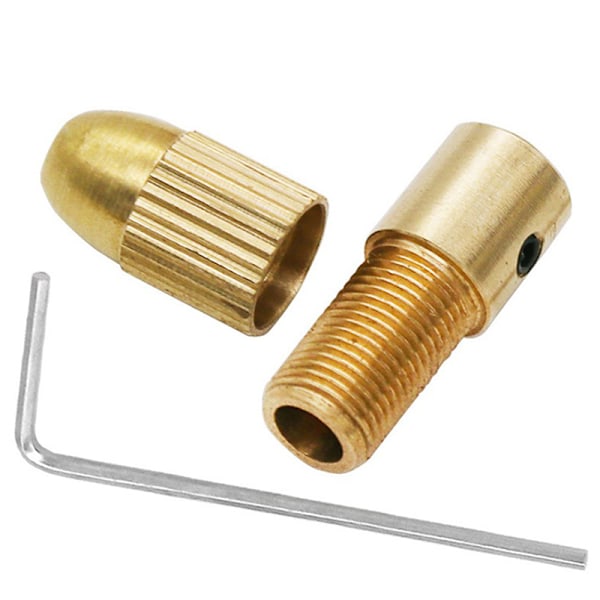 7 st 2,35/3,17 mm mässingshylsa miniborrchuckar för elektriska Mo 3.17mm 7pcs