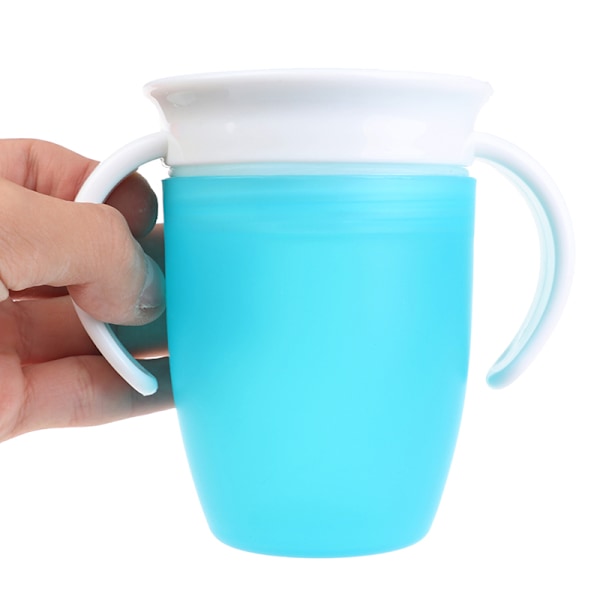 360 grader kan roteres Magic Cup Baby Learning Drikkekopp Blue
