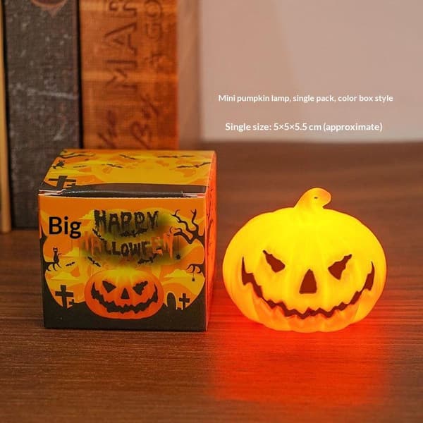 1/3-pack Halloween LED-pumpalampor Varmt sken Ansiktsdesign För A1
