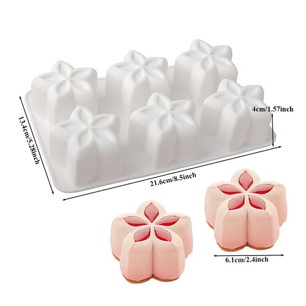 Blomsterformede silikonkakeformer Franske mousse-kakeformer Hjem A5