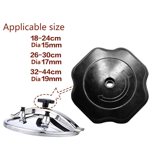 15/17/19mm Tryckkokare Handtag Knapp Spiral Lock Explosion 15mm