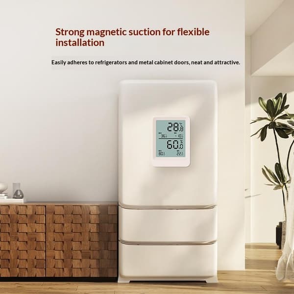Högprecisions elektronisk väggmonterad LCD-temperaturfuktighet A1