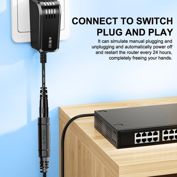 Ruter Auto Restart DC Strømkabel Smart Chip ABS-skall For 24t A1