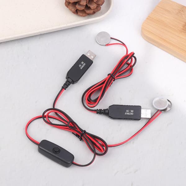 USB-3V CR2032-akkulaturijohto kytkimillä kelloon A1 1m no switch