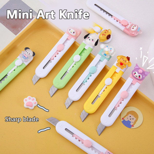 Kawaii Utility Cartoon Portable Mini Paper ter Lådöppnare Offi A1