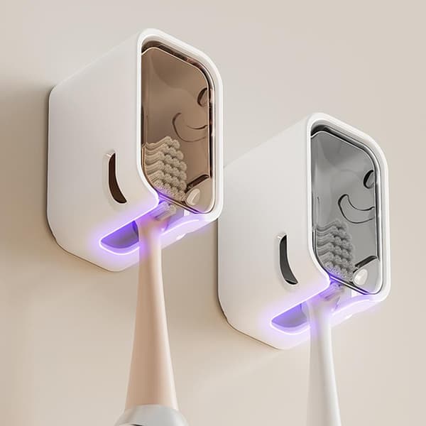 Pölytiivis sähköhammasharjateline WC-hammasharjateline Gray Holder