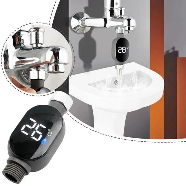 Vandhane Vandtermometer Brusebad Temperaturmåler LED Display