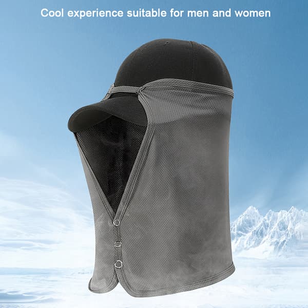 Snabbtorkande cap Face Neck Cap UV-skydd Black