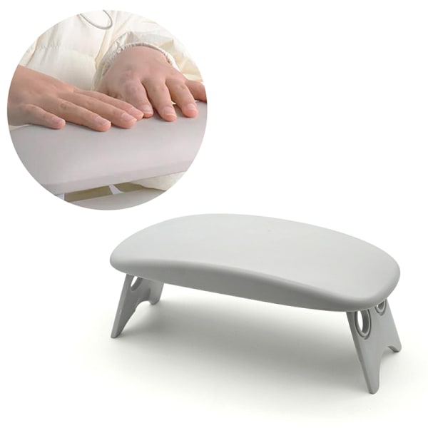 Nail art PU-läder Mjuk lätt manikyr Handstöd Light gray