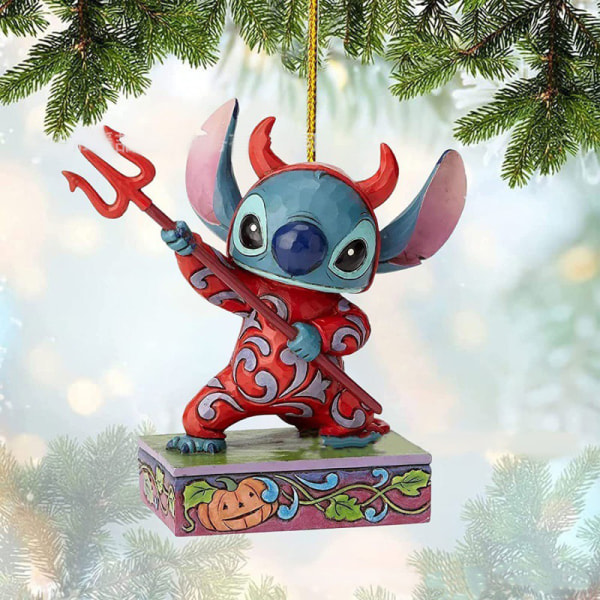Akryyli joulukoristeet Anime Figuurit Lilo & Stitch Cart 7