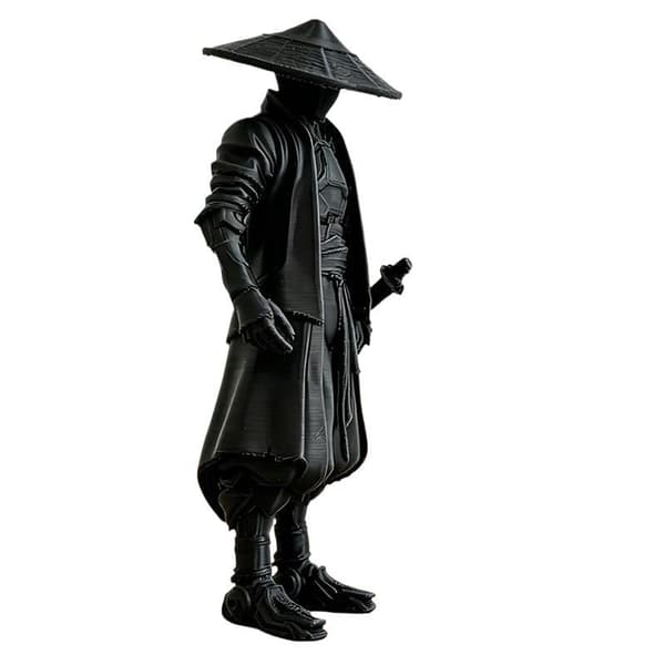 Sort statue med fin 3D-print, perfekt til hjemmekontorbordet