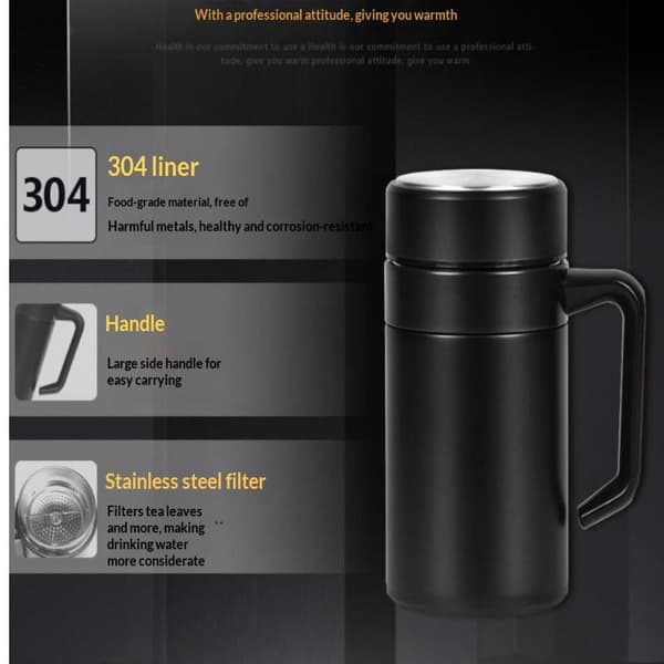 Kaffekopp i rustfritt stål 450ML Isolasjon Vannflaske Kopper T Silver