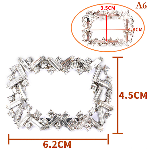 Krystalldekorasjoner Sko Clips Bride Rhinestone Skospenne Sh A6
