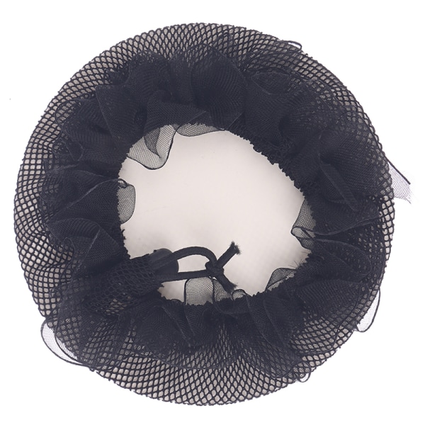 1 Stk Hår Net Bun Cover Kvinder Hår Net Ballet Dans Skøjteløb Croc Black