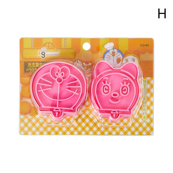 1 Par Cookie ters Plast e Cartoon Pressable kjeksform Bak H