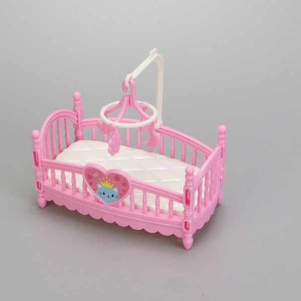 1:12 Dollhouse Miniatyr Baby Room Bassinet Säng Vagga Säng Möbel 1Pc Random Color