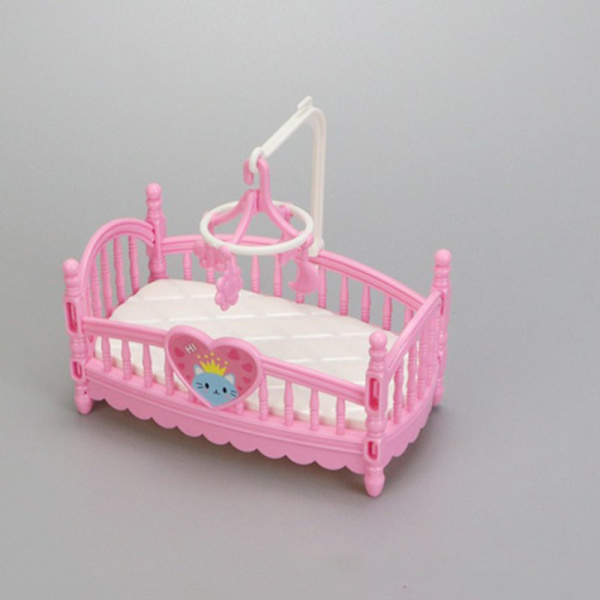 1:12 Nukkekoti Miniatyyri Baby Bassinet Bed Cradle Bed Furn 1Pc Random Color