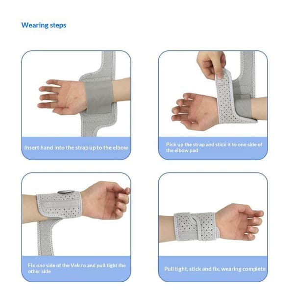 Tryck handledsskydd fjäderstöd andningsbar vuxen badminton Gray