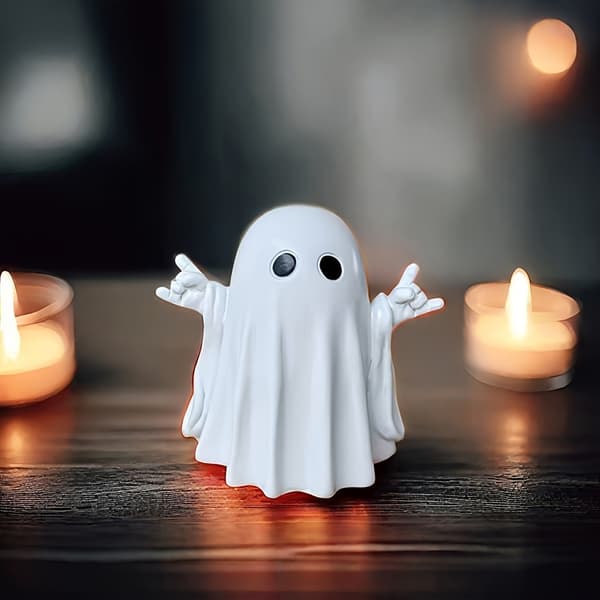 Halloween Spökfigur Läskig Harts Spökstaty e Spökprydnad A2