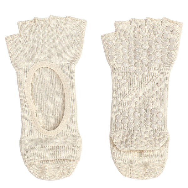 Kvinnor Halvtå Balett Yogastrumpor Halkfri Peep Toe Anti-Slip Pi A8