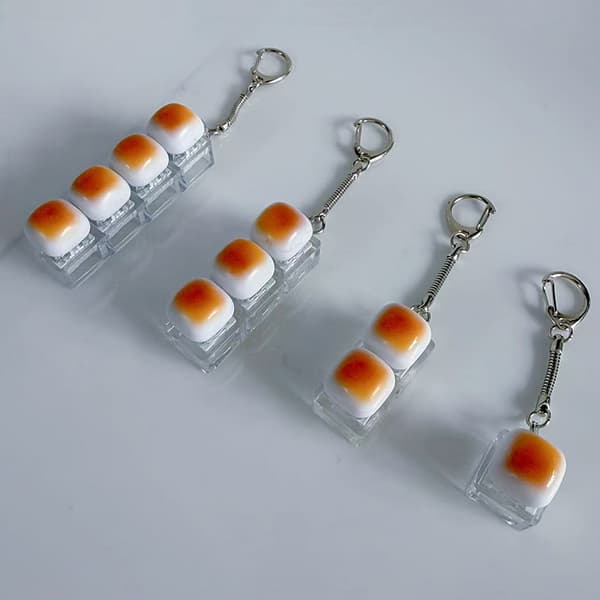 Karamelbrød Tastatur Nøglering Knap Lys Keycap 1PC 1