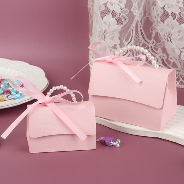 10PCS Pärla Bärbar Presentförpackning Bröllop Bärbar Souvenir Bröllop S