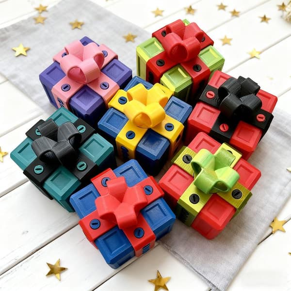 1 set 3D-printad rolig buspresent Långfinger Jul Vuxen A1