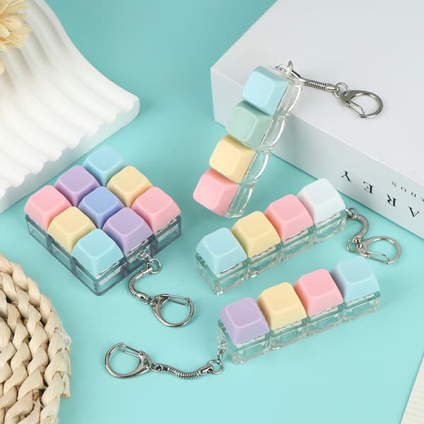 aron Color Keyboard Key Toy DIY Button Keycap Sensory Keychain D