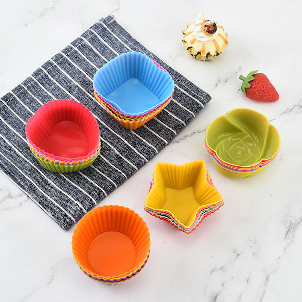 5 stk Silikonform Cupcake Kake Muffin Kopp Bakeware Nons C