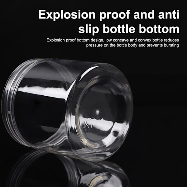 1 st transparent PET-plastförvaringsflaskor förseglad burk 18