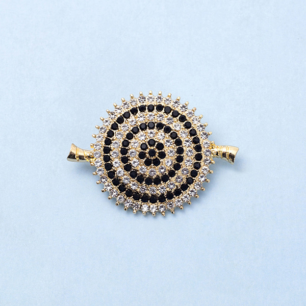 Kreative krystalbrocher Pins Broche Cardigan Faste seler Dre C
