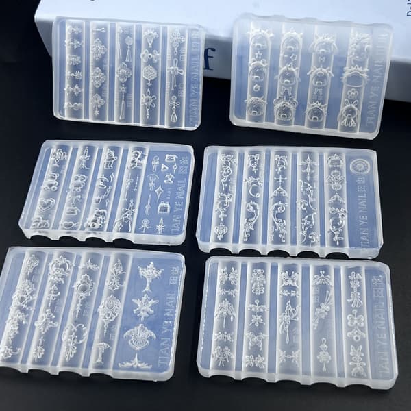 3D Barok Engel Negleform Silikone Neglekunst Charms DIY Værktøj Te E