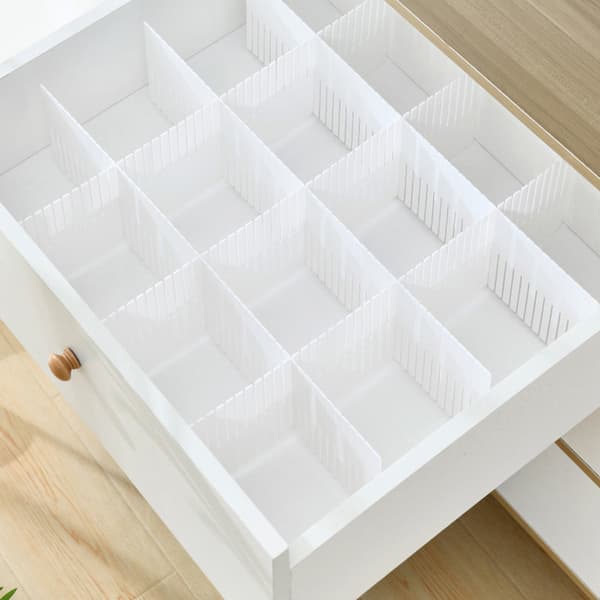 DIY Justerbar Skuffeskiller Kombination Skillevæg White