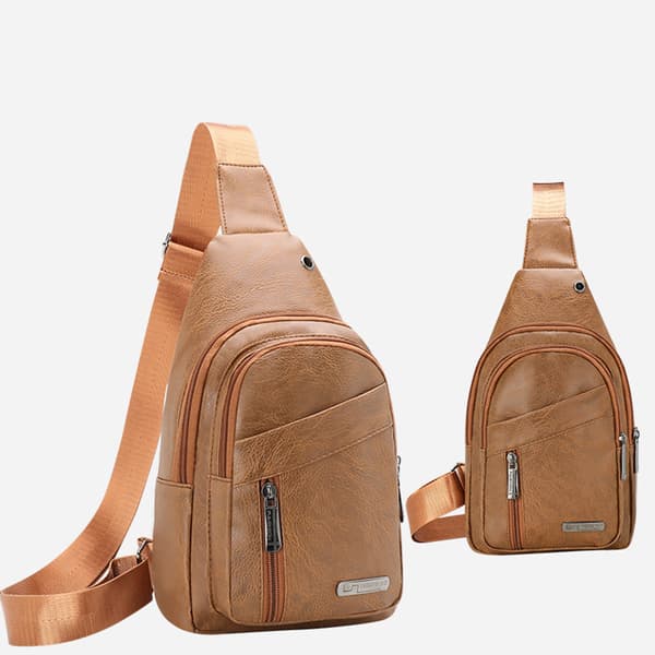 Crossbody-väskor för män Bröstväska för män Designer Messenger-väska Lea Brown