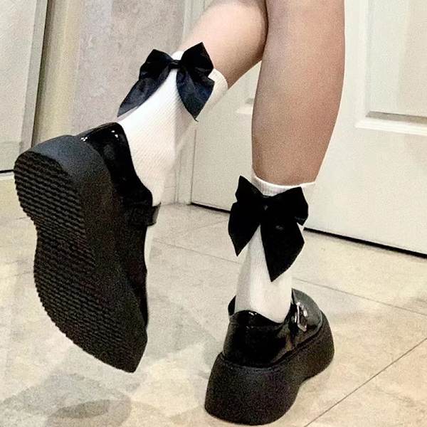Dame JK Sløjfe Sokker Sommer Hvid og Kawaii Harajuku Sweet Lolita A1